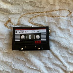 Cassette Tape 🎶 | Crossbody Bag | Black